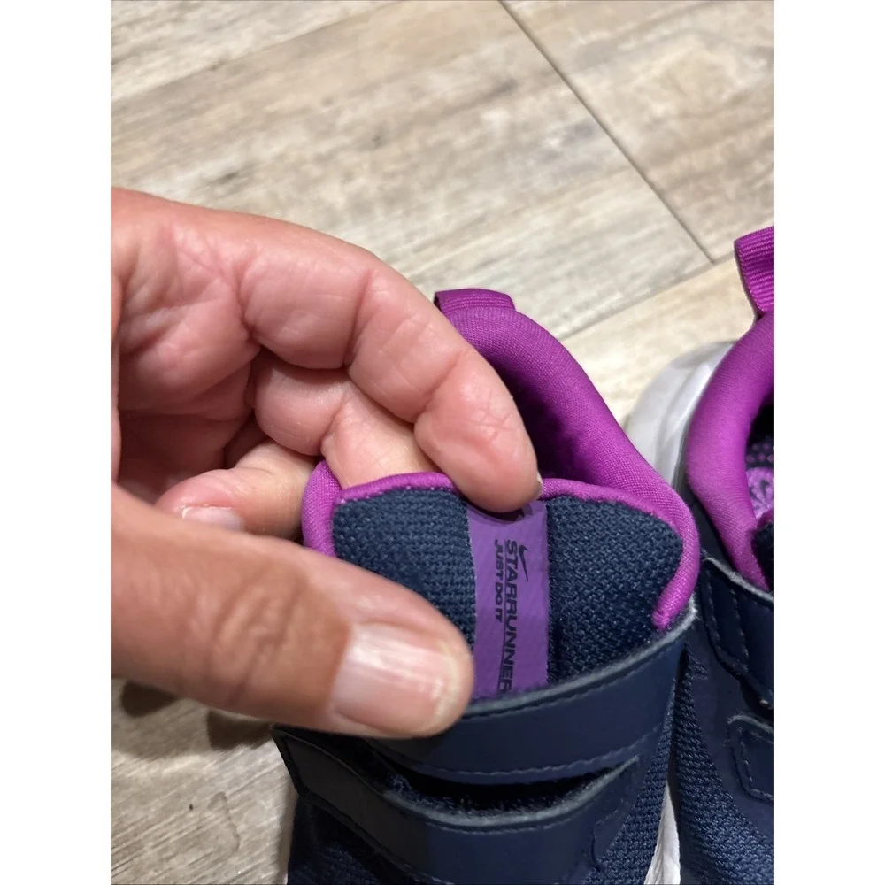 Nike Star Runner 3 Navy Purple  Sneakers Shoes  Size‎ 8c
